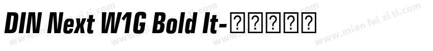DIN Next W1G Bold It字体转换